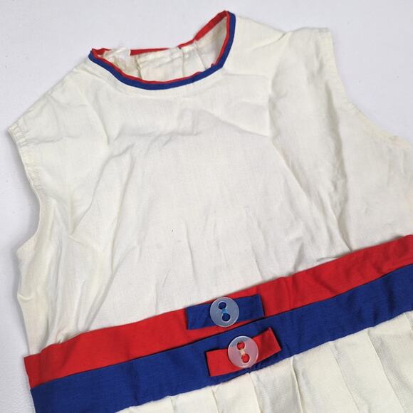 Vtg Dress Girls Sz 6 Cream Retro 50s/60s Party Rockabilly Classic - Picture 2 of 7